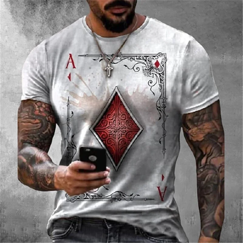 Men's Unisex T shirt Tee Graphic Prints Poker 3D Print Outdoor Street Short Sleeve Apparel Basic Sports Fashion Designer Summer
Men's Unisex T shirt Tee Graphic Prints Poker 3D Print Outdoor Street Short Sleeve Apparel Basic Sports Fashion Designer Summer