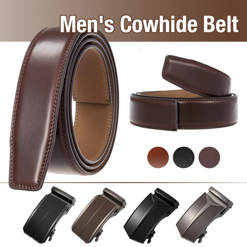Luxury Men's Automatic Buckle Belt Strap Multicolour Automatic Buckle Or Belt Strap Cowhide Leather Ratchet Waistband 3.5cm
Luxury Men's Automatic Buckle Belt Strap Multicolour Automatic Buckle Or Belt Strap Cowhide Leather Ratchet Waistband 3.5cm