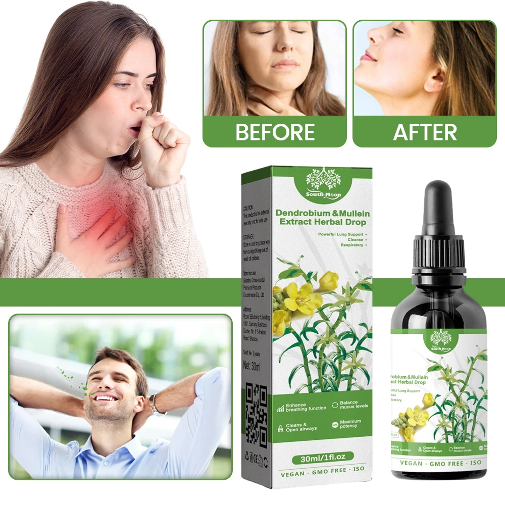 Clearbreath Dendrobium & Mullein Extract Mullein Leaf Herb Drop Clear Breath Extract Herbal Lung Health Drops Lung Support
Clearbreath Dendrobium & Mullein Extract Mullein Leaf Herb Drop Clear Breath Extract Herbal Lung Health Drops Lung Support