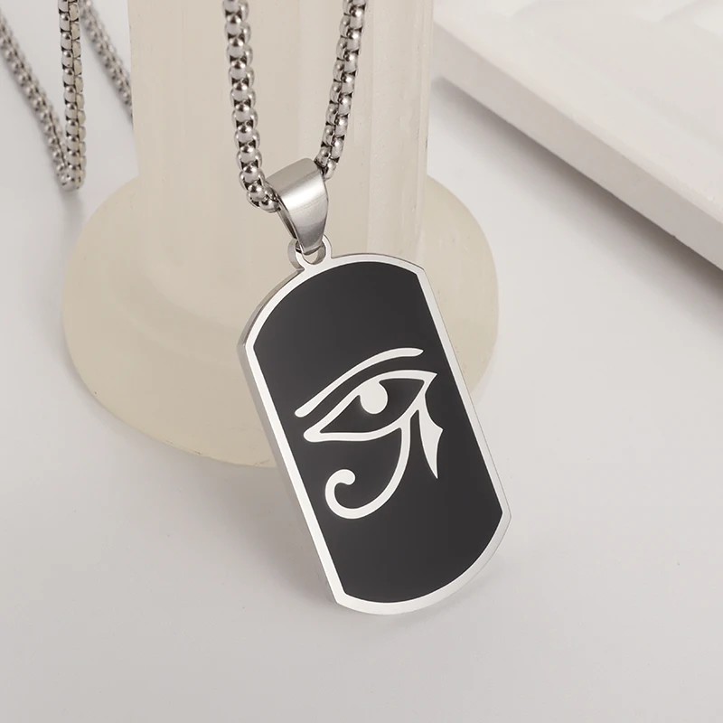 Exquisite and Simple Stainless Steel Eye of Horus Pendant Necklace Amulet Black Box Chain Men and Women Ancient Egyptian Jewelry
Exquisite and Simple Stainless Steel Eye of Horus Pendant Necklace Amulet Black Box Chain Men and Women Ancient Egyptian Jewelry