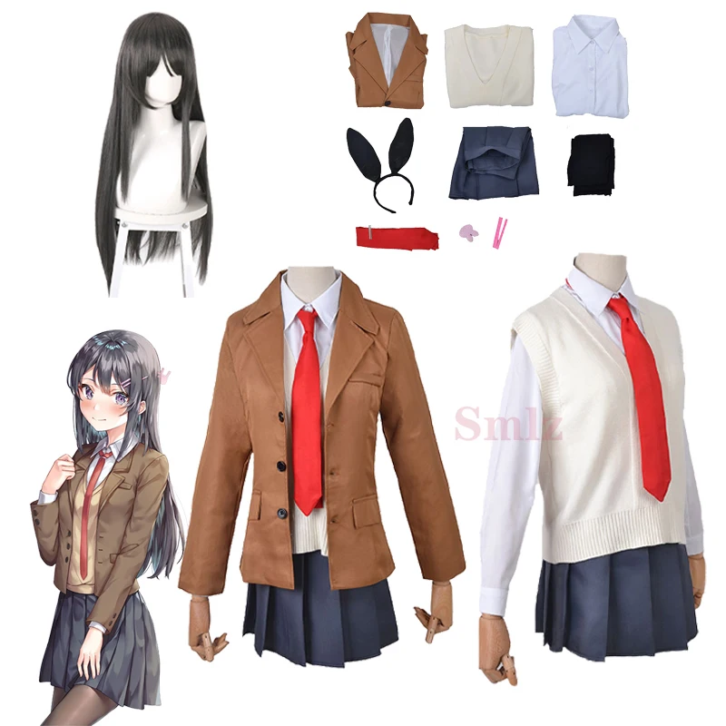 Anime Sakurajima Mai Cosplay Costume Rascal Does Not Dream of Bunny Girl Senpai Mai Cosplay Wig and Bunny Ears Headwear
Anime Sakurajima Mai Cosplay Costume Rascal Does Not Dream of Bunny Girl Senpai Mai Cosplay Wig and Bunny Ears Headwear