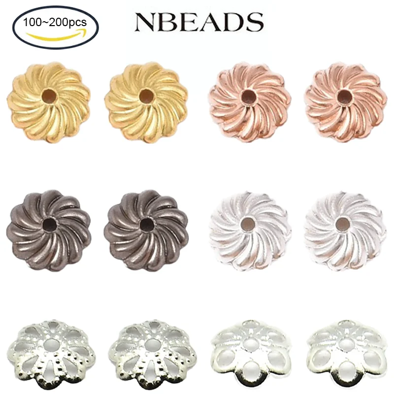 100-200PC 3 Style Brass Flower Bead Caps End Spacer Beads Caps Charms DIY Jewelry Accessories Supplies Materials Findings
100-200PC 3 Style Brass Flower Bead Caps End Spacer Beads Caps Charms DIY Jewelry Accessories Supplies Materials Findings