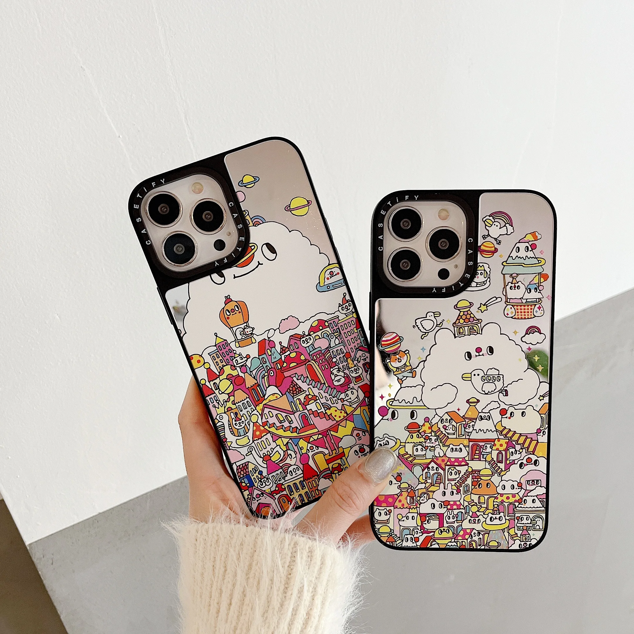 INS Amusement Park Mirror Phone Cases For iPhone 13 12 11 Pro Max XR XS MAX 8 X 7 SE 2020 Couple Fashion Shockproof Soft Case
INS Amusement Park Mirror Phone Cases For iPhone 13 12 11 Pro Max XR XS MAX 8 X 7 SE 2020 Couple Fashion Shockproof Soft Case