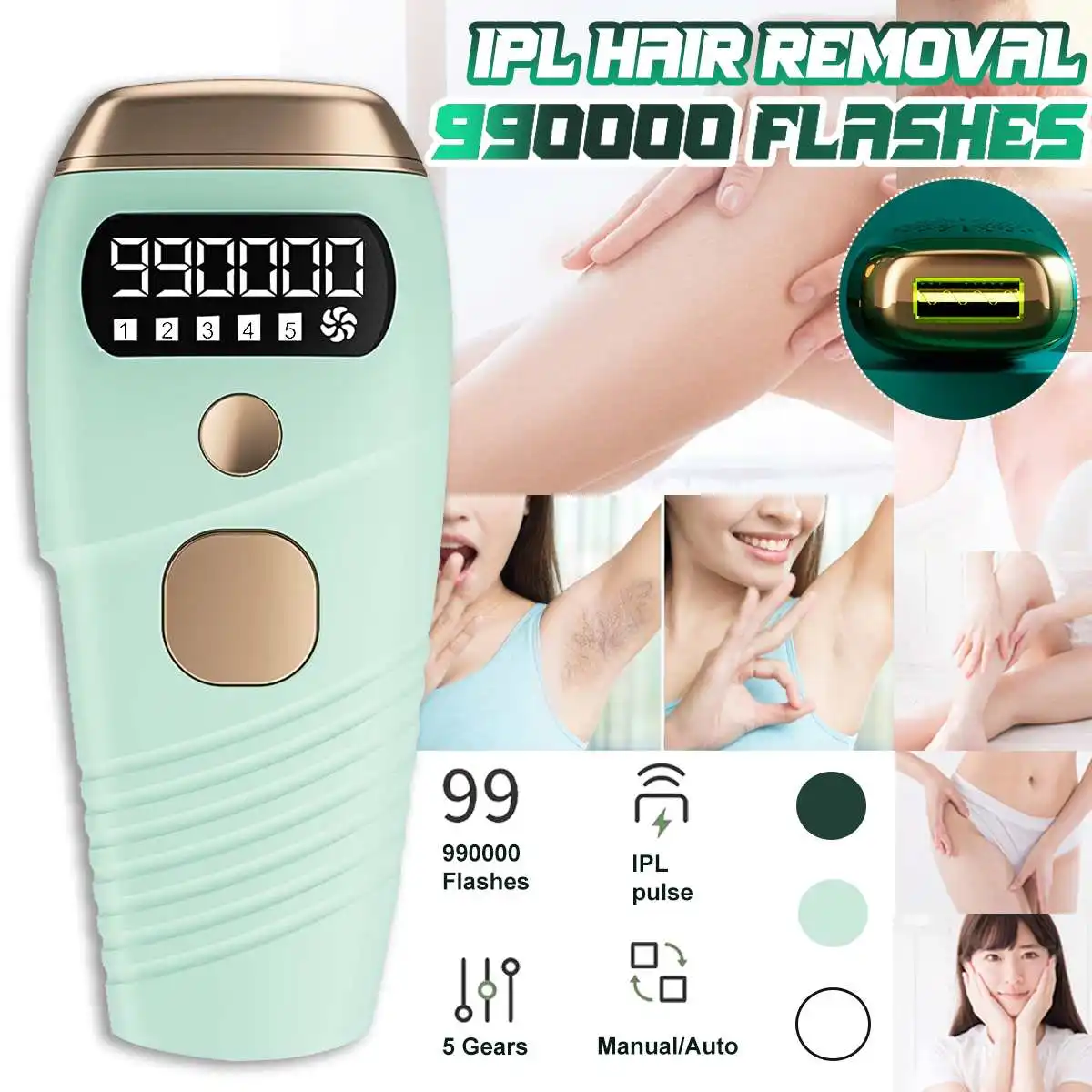 990,000 Flashes Laser IPL Permanent Hair Removal Remover Women Bikini Face Body (Upgrade/ Basic Version)
990,000 Flashes Laser IPL Permanent Hair Removal Remover Women Bikini Face Body (Upgrade/ Basic Version)