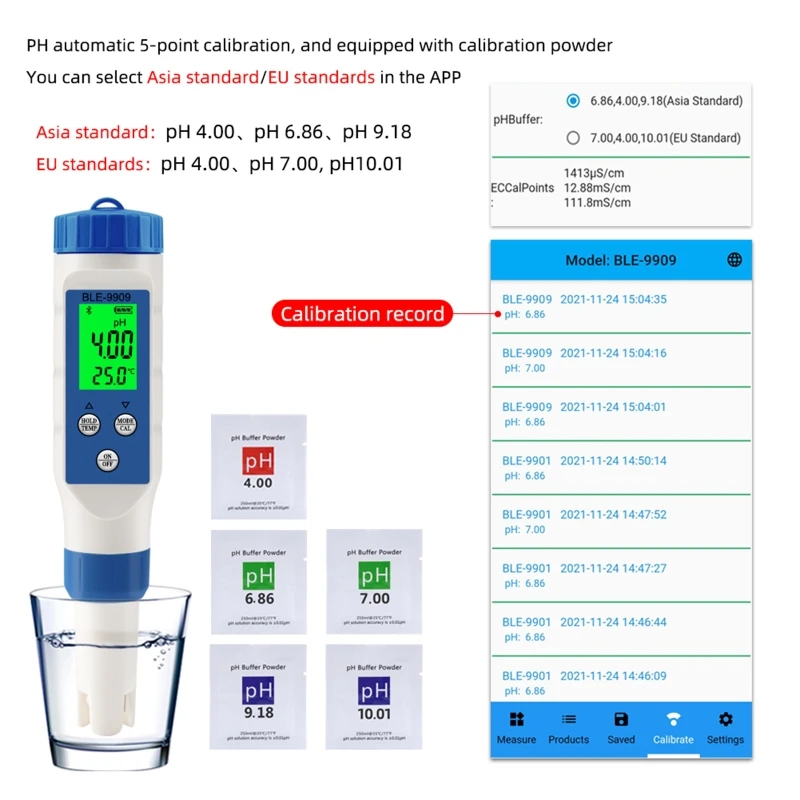 BT pH метр 5 в 1 TDS/EC/PH/солености/температуры метр, монитор качества воды тестер для бассейнов Гидропоника питьевой воды
BT pH метр 5 в 1 TDS/EC/PH/солености/температуры метр, монитор качества воды тестер для бассейнов Гидропоника питьевой воды