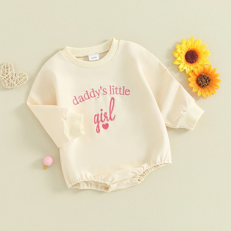 Autumn Infant Toddler Baby Girl Sweatshirt Rompers Letter Embroidery Print Long Sleeve Bodysuit Jumpsuits For Newborn Clothes
Autumn Infant Toddler Baby Girl Sweatshirt Rompers Letter Embroidery Print Long Sleeve Bodysuit Jumpsuits For Newborn Clothes