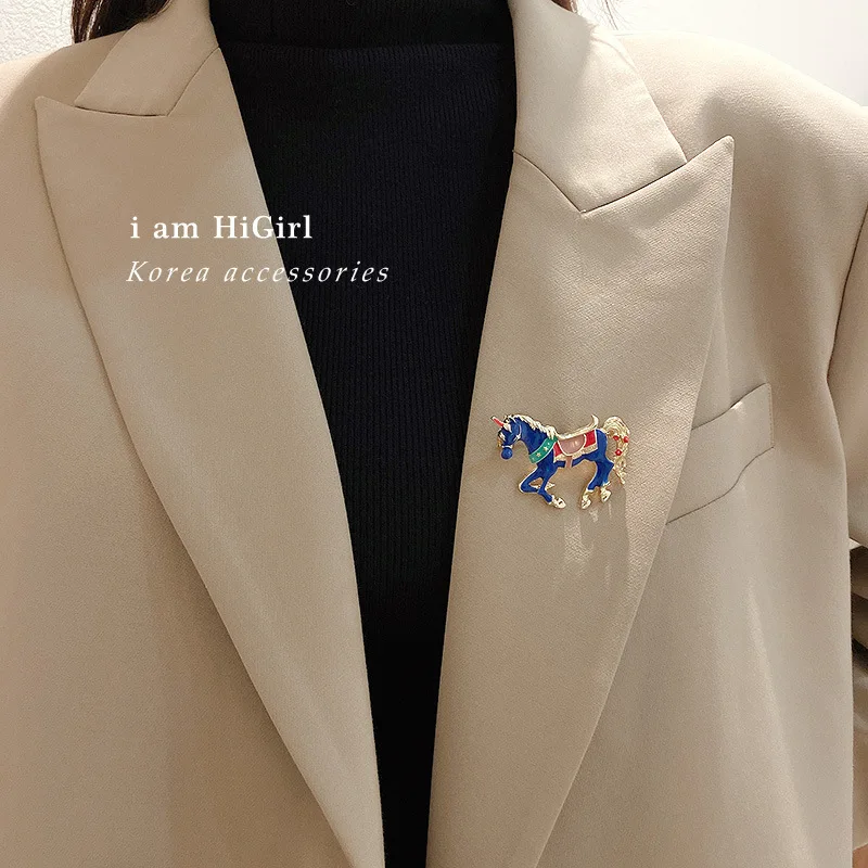 Minar Funny Colorful Enamel Horse Brooch for Women Ladies Metallic Simulation Animal Brooches Wholesale Sweater Coat Accessories
Minar Funny Colorful Enamel Horse Brooch for Women Ladies Metallic Simulation Animal Brooches Wholesale Sweater Coat Accessories