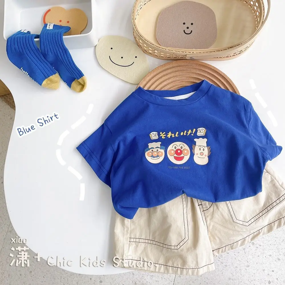 Summer Children Unisex Blue T Shirt Boys Girls Cotton Short-Sleeved Tops Harajuku Cartoon Kids Clothes
Summer Children Unisex Blue T Shirt Boys Girls Cotton Short-Sleeved Tops Harajuku Cartoon Kids Clothes