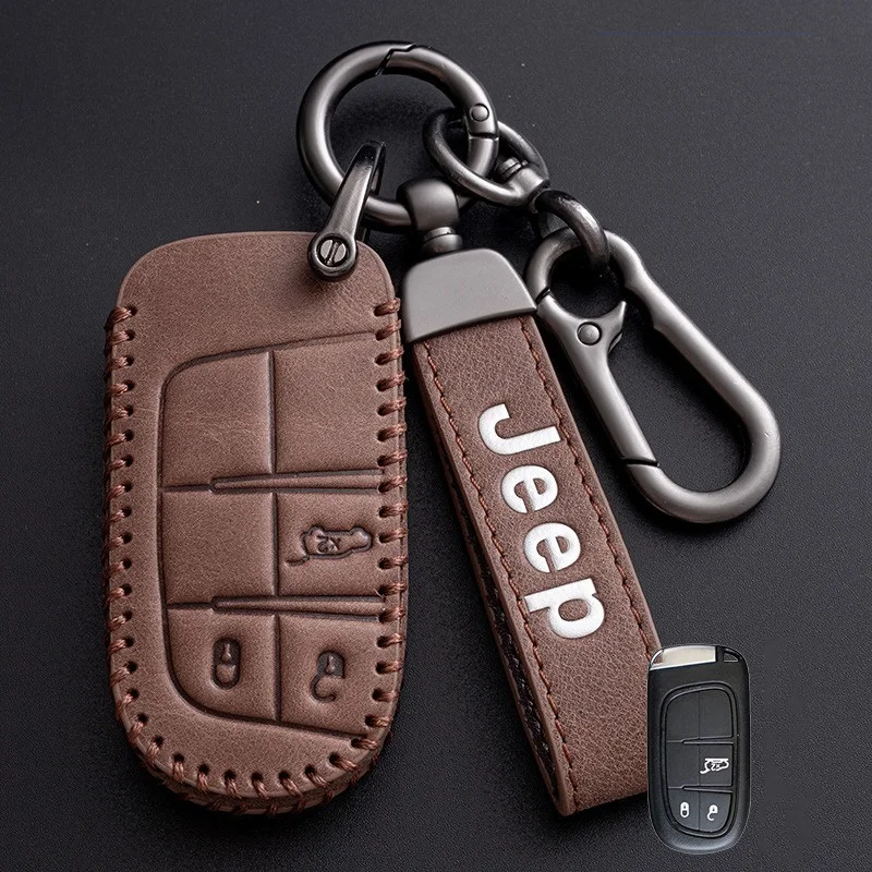 Кожаный чехол для ключей от автомобиля, брелок для Jeep Renegade Compass Grand Cherokee для Chrysler 300C Wrangler, аксессуары
Кожаный чехол для ключей от автомобиля, брелок для Jeep Renegade Compass Grand Cherokee для Chrysler 300C Wrangler, аксессуары
