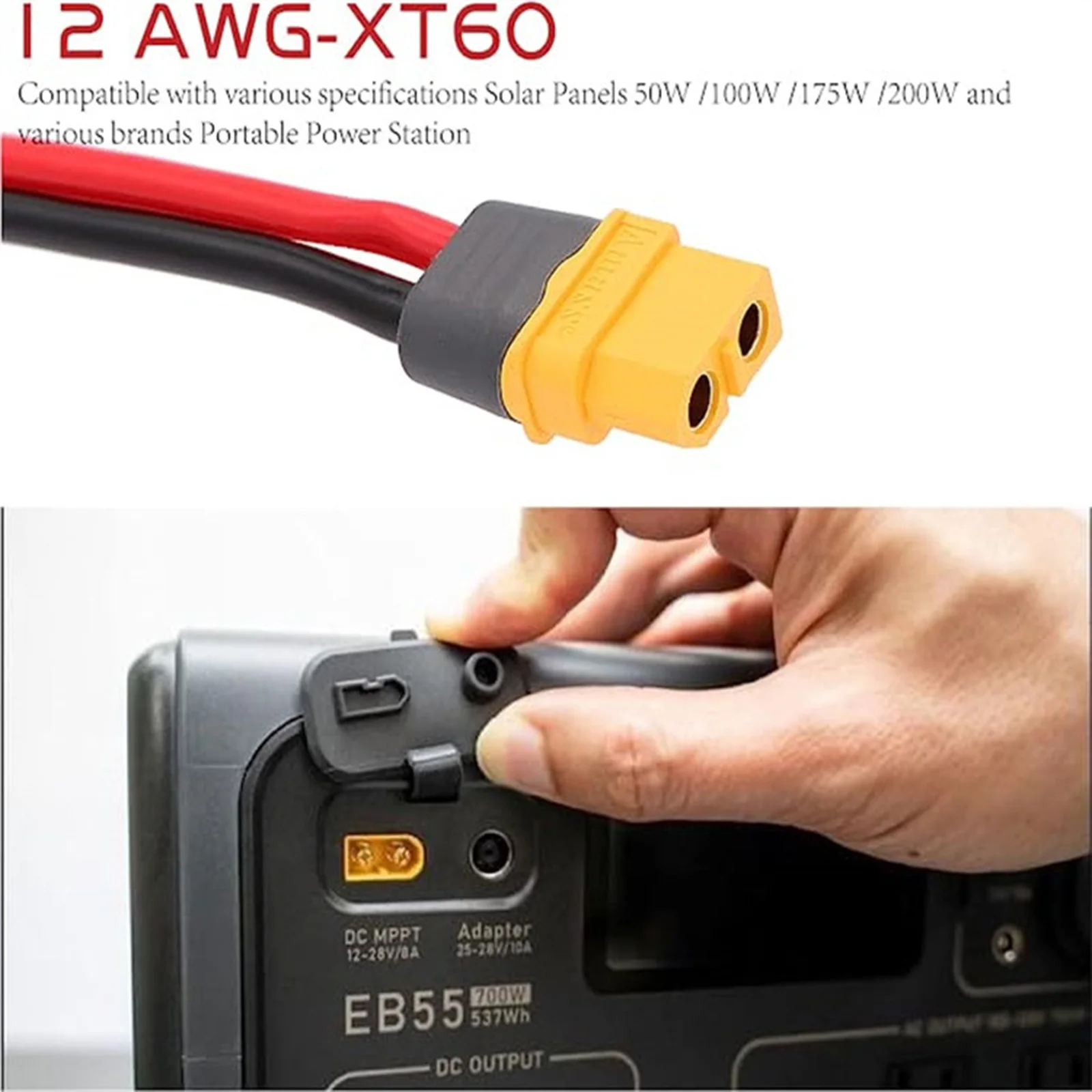 Соединительный кабель для солнечной панели 12AWG XT60 мама, зарядный кабель, солнечный генератор, солнечный разъем постоянного тока, используем...
Соединительный кабель для солнечной панели 12AWG XT60 мама, зарядный кабель, солнечный генератор, солнечный разъем постоянного тока, используем...