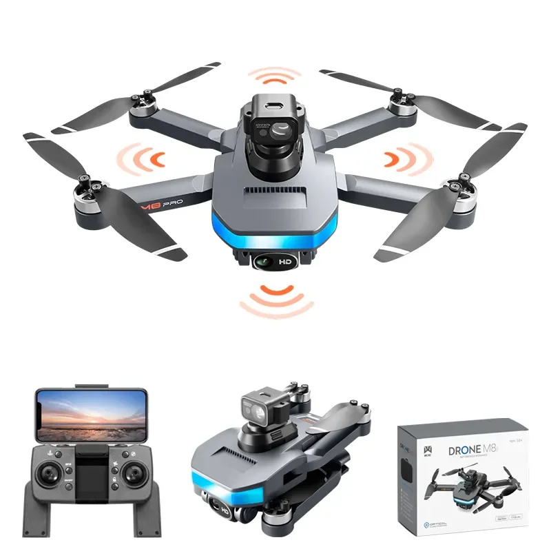 M8 Pro Quadcopter With Camera Fpv Drone Gps Hd 6K Remote Control Helicopter Dron Profesional Toys Children Gift Rc Plane Dron
M8 Pro Quadcopter With Camera Fpv Drone Gps Hd 6K Remote Control Helicopter Dron Profesional Toys Children Gift Rc Plane Dron
