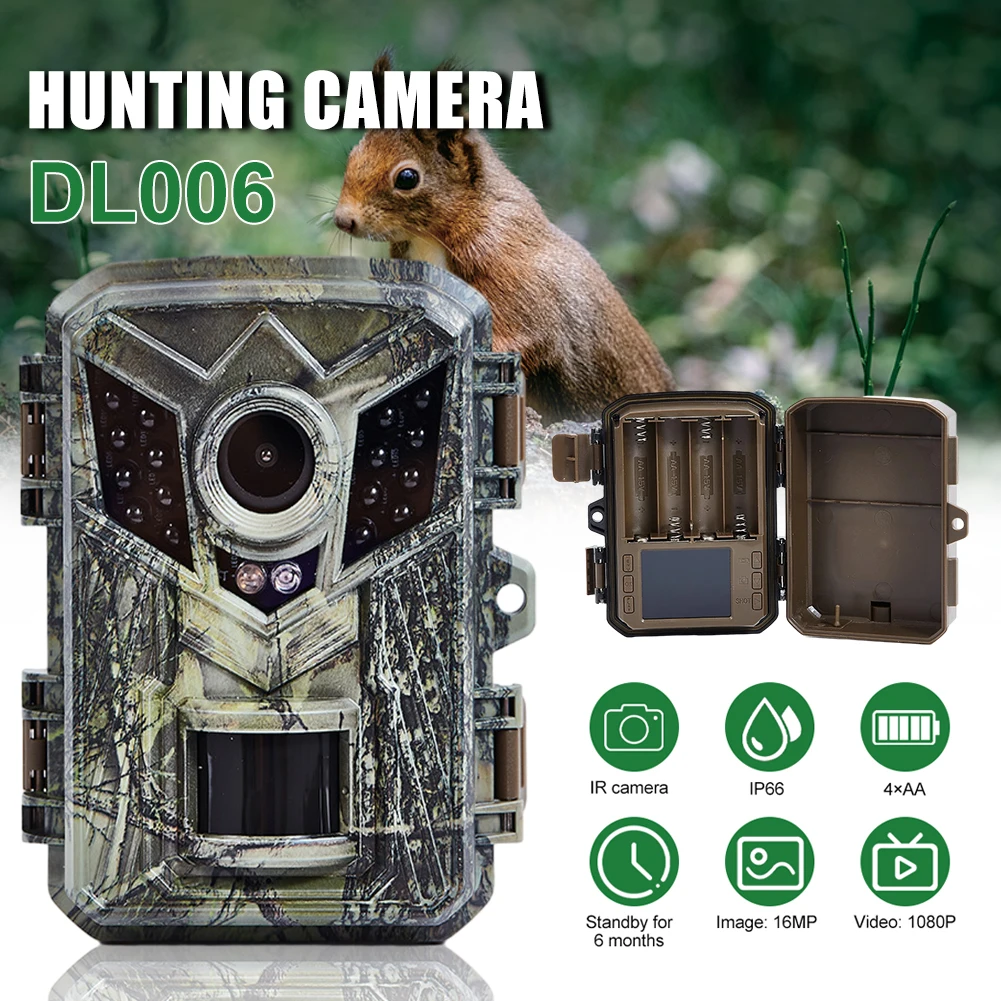 Mini Hunting Camera 16MP 1080P Motion Activated 0.2s Trigger Time Infrared Night Vision Wildlife Obervation Trail Game Scouting
Mini Hunting Camera 16MP 1080P Motion Activated 0.2s Trigger Time Infrared Night Vision Wildlife Obervation Trail Game Scouting
