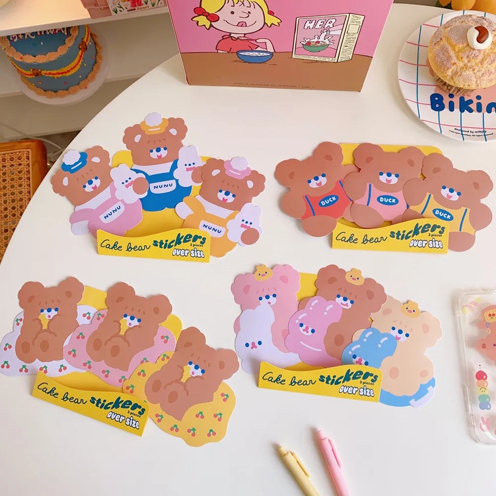 Korean Ins Style Cute Cartoon Bear Computer DIY Suitcase Traceless Sticker Notebook Stationery Decoration Kawaii Sticker Gift
Korean Ins Style Cute Cartoon Bear Computer DIY Suitcase Traceless Sticker Notebook Stationery Decoration Kawaii Sticker Gift