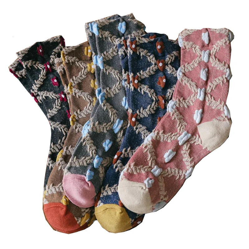5 Pair Foot Cover Vintage Kawaii Socks Women Print Street Style Cotton Socks Set Fashion New Comfortable Winter Long Leg Warmers
5 Pair Foot Cover Vintage Kawaii Socks Women Print Street Style Cotton Socks Set Fashion New Comfortable Winter Long Leg Warmers