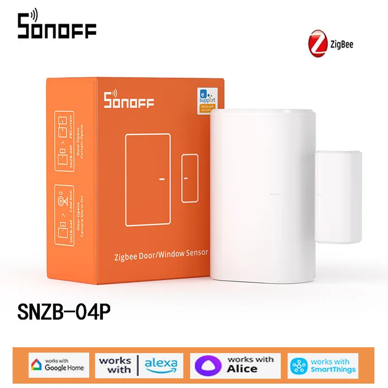 SONOFF SNZB-04P Zigbee датчик двери и окна беспроводной EasyLink мониторинг домашняя охранная