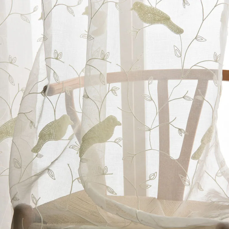 Bird Pattern 3D Embroidery Drape Sheer Curtains for Living Room Window White Tulle Embroidered Bird Gauze Yarn X-WP004#15
Bird Pattern 3D Embroidery Drape Sheer Curtains for Living Room Window White Tulle Embroidered Bird Gauze Yarn X-WP004#15