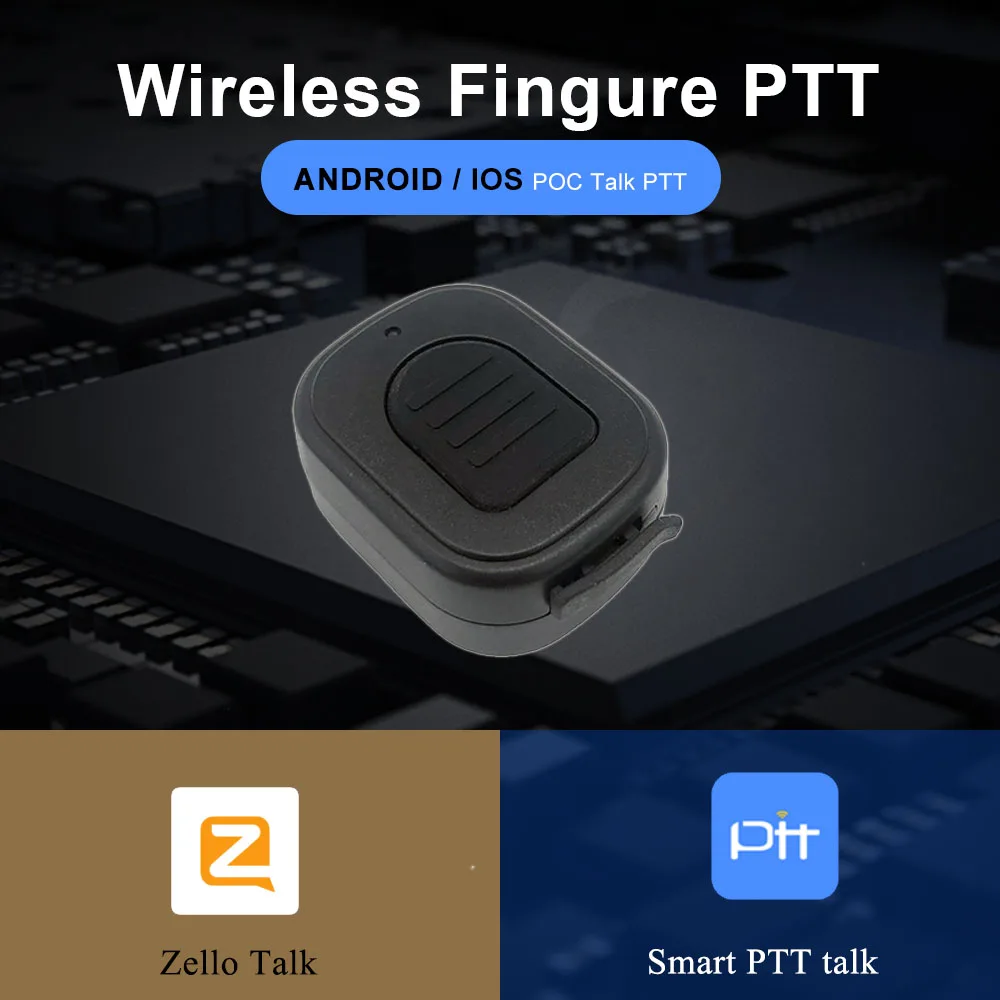 Беспроводной Bluetooth PTT контроллер Hands-free Walkie Talkie кнопка для Android IOS мобильный