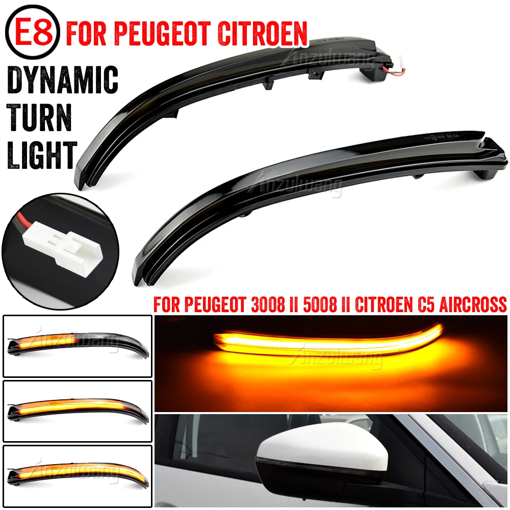 2 Pieces Dynamic Blinker LED Turn Signal Lights For Peugeot 3008 5008 2016-2021 Side Mirror indicator Lamp For Citroen C5
2 Pieces Dynamic Blinker LED Turn Signal Lights For Peugeot 3008 5008 2016-2021 Side Mirror indicator Lamp For Citroen C5