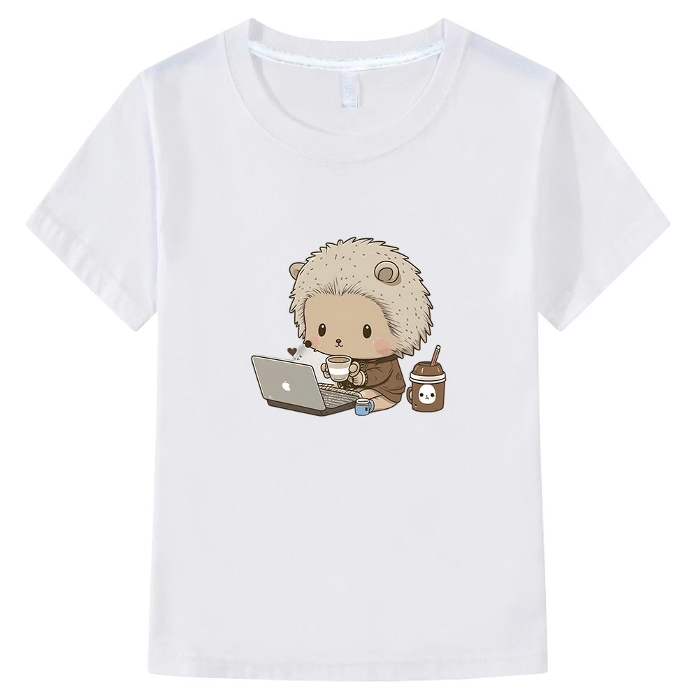 Hedgehog Kawaii Animal Print T-shirt Cartoon Graphic Children Summer Tee-shirt 100% Cotton Short Sleeve Casual Tshirt Boys Girls
Hedgehog Kawaii Animal Print T-shirt Cartoon Graphic Children Summer Tee-shirt 100% Cotton Short Sleeve Casual Tshirt Boys Girls