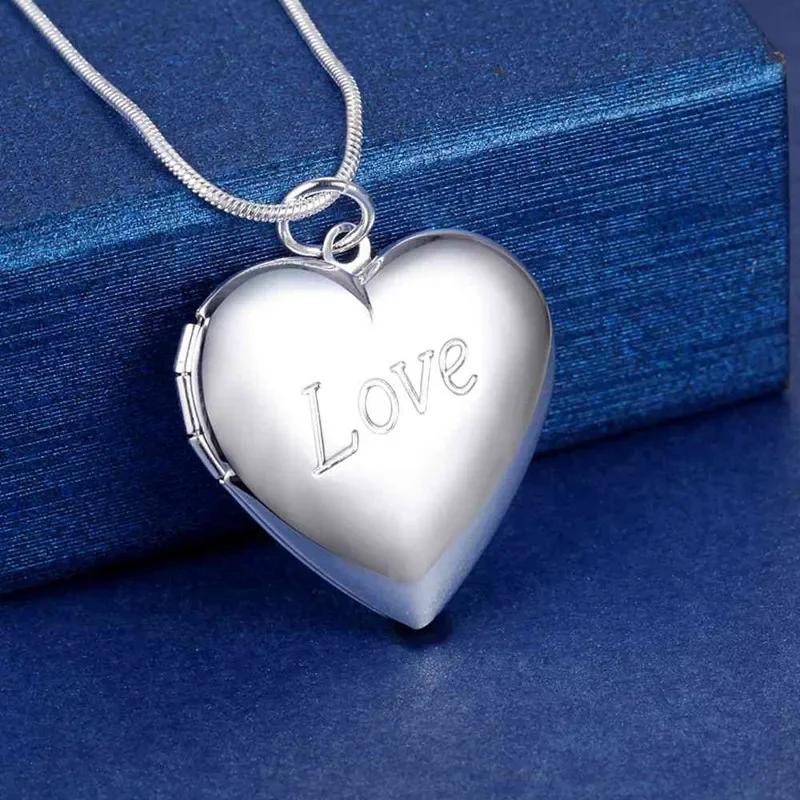 Special offer new 925 Sterling Silver Necklace for woman LOVE Heart photo frame Pendant Fashion Jewelry Wedding party Gifts
Special offer new 925 Sterling Silver Necklace for woman LOVE Heart photo frame Pendant Fashion Jewelry Wedding party Gifts