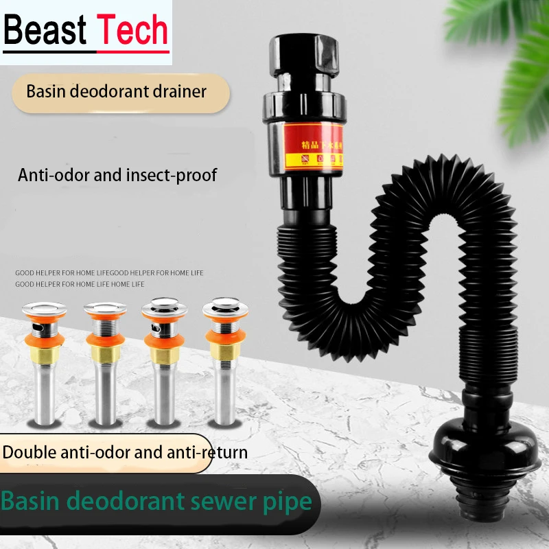 Balcony Basin Drain Pipe Deodorant Bathroom Sink Sink Drain Pipe Fittings Anti-return Smell
Balcony Basin Drain Pipe Deodorant Bathroom Sink Sink Drain Pipe Fittings Anti-return Smell