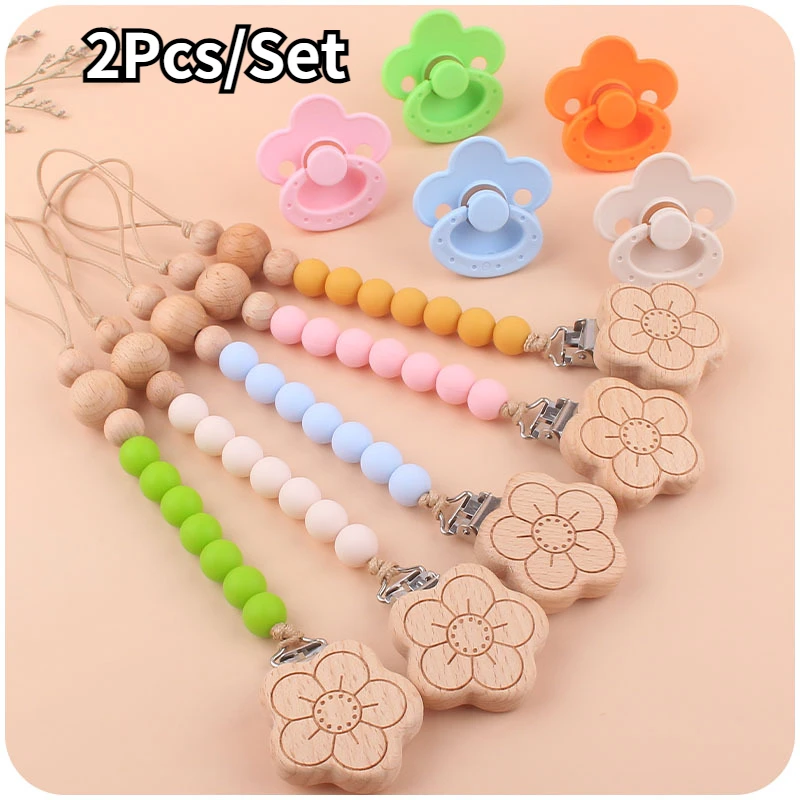 Baby Pacifiers with Pacifier Clips Flower Shape NO BPA Baby Soothing Nipple Chewing Safe Teething Baby Silicone Pacifier Holder
Baby Pacifiers with Pacifier Clips Flower Shape NO BPA Baby Soothing Nipple Chewing Safe Teething Baby Silicone Pacifier Holder