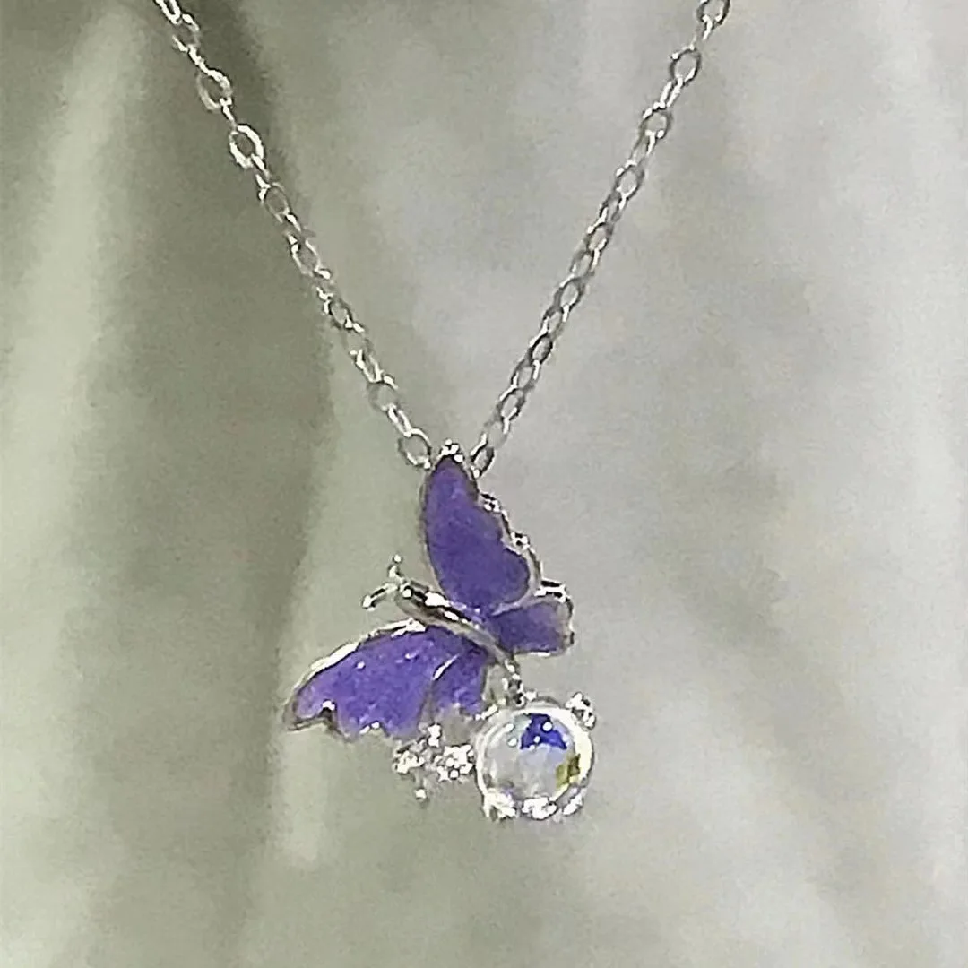 2023 New Fashion Trend Unique Design Elegant Delicate Purple Butterfly Necklace Women Jewelry Party Premium Gift Wholesale
2023 New Fashion Trend Unique Design Elegant Delicate Purple Butterfly Necklace Women Jewelry Party Premium Gift Wholesale