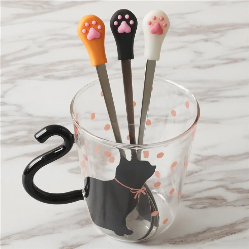 2Pcs Cartoon Cat Claw Spoon Stainless Steel Coffee Tea Spoon Fruit Dessert Candy Spoon Drink Stirring Spoon Baby Kids Tableware
2Pcs Cartoon Cat Claw Spoon Stainless Steel Coffee Tea Spoon Fruit Dessert Candy Spoon Drink Stirring Spoon Baby Kids Tableware