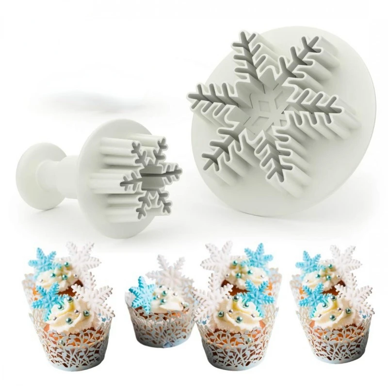 3pcs/Set Snowflake Plunger Mold Cake Decorating Tool Biscuit Cookie Cutters Cupcake Mould Fondant Cutting Pastry Cutter
3pcs/Set Snowflake Plunger Mold Cake Decorating Tool Biscuit Cookie Cutters Cupcake Mould Fondant Cutting Pastry Cutter