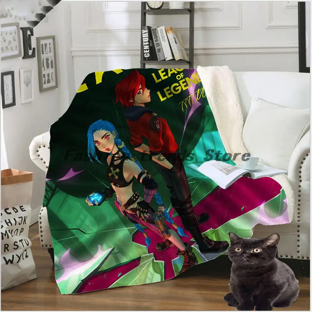 Arcane League Of Legends 3D Printed Blankets Plaid Anime Jinx Sherpa Quilt Blanke Flannel Plush Warm Sofa Cover Bedding Set
Arcane League Of Legends 3D Printed Blankets Plaid Anime Jinx Sherpa Quilt Blanke Flannel Plush Warm Sofa Cover Bedding Set
