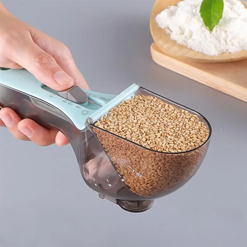 Measuring Cup Adjustable Spoon Kitchen Plastic Baking Dry Fluid Seasoning Scoop with Scale Measuring Spoon Tool
Measuring Cup Adjustable Spoon Kitchen Plastic Baking Dry Fluid Seasoning Scoop with Scale Measuring Spoon Tool
