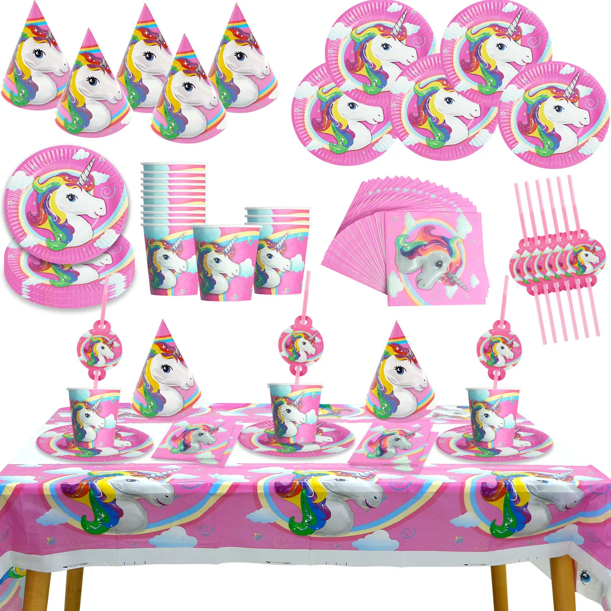 JOLLYBOOM Unicorn Print Paper Plate Cup Straw Birthday Hat Napkin Tablecloth for Girls Kids Birthday Baby Shower Party Supplies
JOLLYBOOM Unicorn Print Paper Plate Cup Straw Birthday Hat Napkin Tablecloth for Girls Kids Birthday Baby Shower Party Supplies