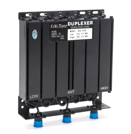 UHF 400-470MHz 50W Duplexer с предварительно настроенным низкочастотным 455,174 MHz и высокочастотным 465,175 MHz & N разъемы для радио
UHF 400-470MHz 50W Duplexer с предварительно настроенным низкочастотным 455,174 MHz и высокочастотным 465,175 MHz & N разъемы для радио