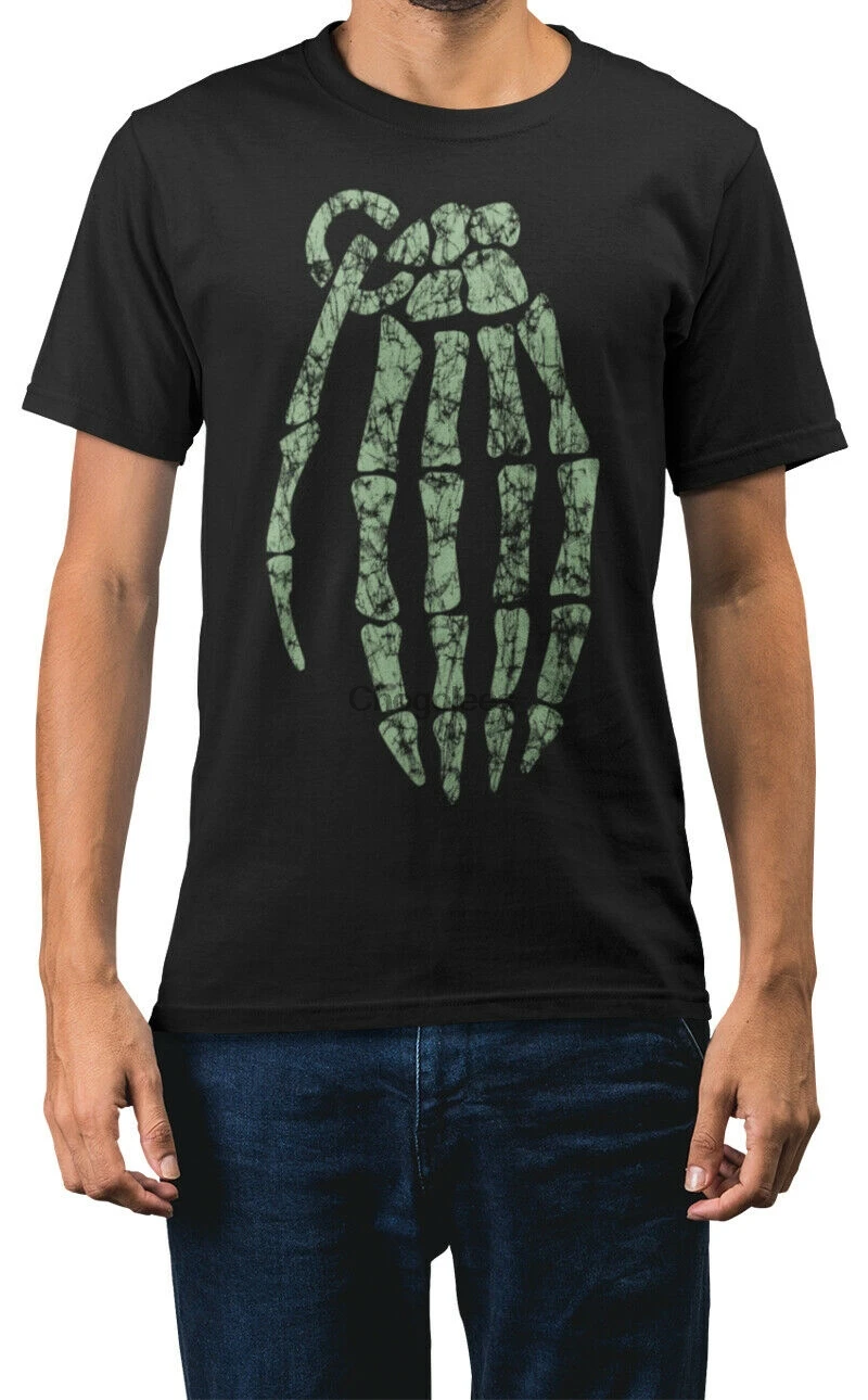 Зеленая рука смешной слоган новая мужская футболка |