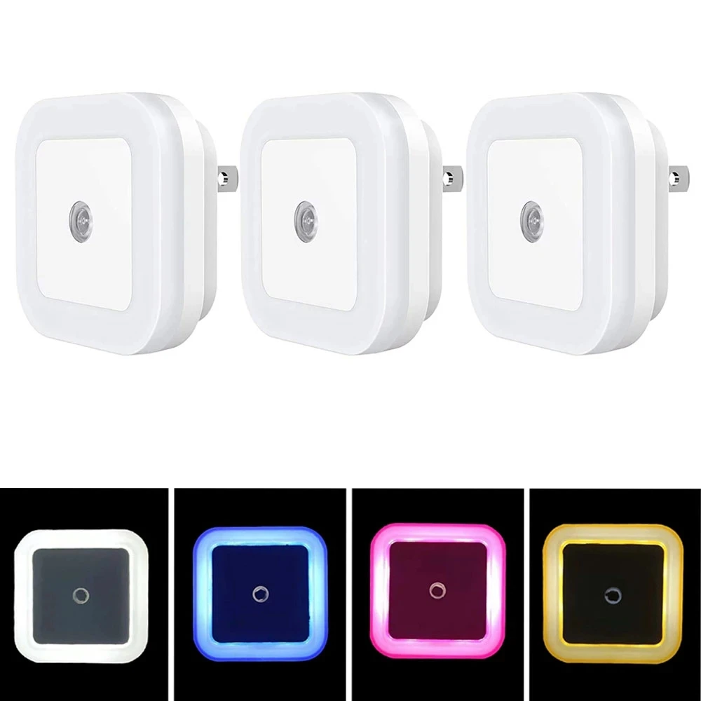 110V 220V Mini LED Night Light EU/US Plug in Dusk to Dawn Sensor Wall Nights Lamp Square for Bedroom Hallway Stairs Corridor
110V 220V Mini LED Night Light EU/US Plug in Dusk to Dawn Sensor Wall Nights Lamp Square for Bedroom Hallway Stairs Corridor