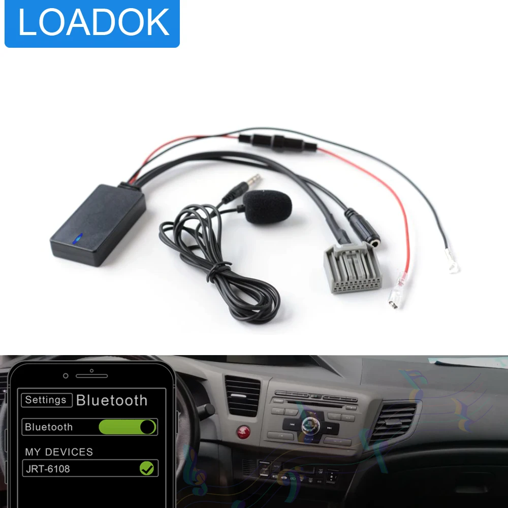 Car Bluetooth 5.0 Stereo Wireless Music AUX Adapter Audio Input Cable Adaptor Honda CRV 08-13 Civic 06-13 Accord 2008
Car Bluetooth 5.0 Stereo Wireless Music AUX Adapter Audio Input Cable Adaptor Honda CRV 08-13 Civic 06-13 Accord 2008