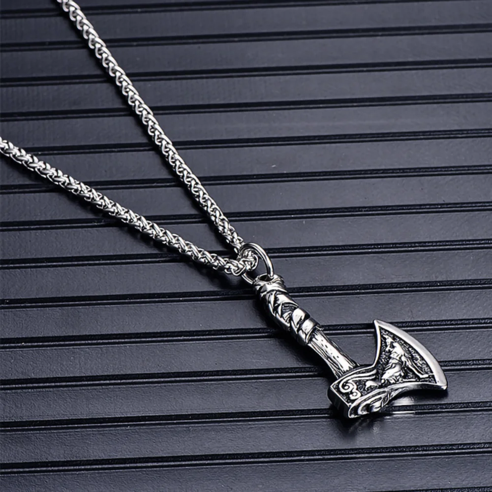 Fashion Men's Viking Celtic Wolf Crow Axe Pendant Rune Necklace Vintage Pendant Necklace Charm Men's Nordic Amulet Party Jewelry
Fashion Men's Viking Celtic Wolf Crow Axe Pendant Rune Necklace Vintage Pendant Necklace Charm Men's Nordic Amulet Party Jewelry