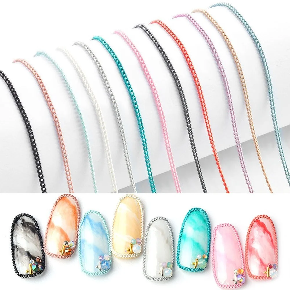Nail Art Color Chain Superfine Zipper Nail Decoration Nail Art Decoration Chain Metal Chain 12 Colors
Nail Art Color Chain Superfine Zipper Nail Decoration Nail Art Decoration Chain Metal Chain 12 Colors