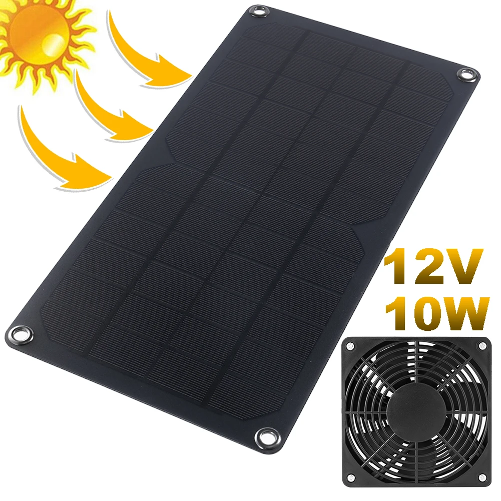 6 Inch Solar Exhaust Fan 10W 12V Air Extractor Ventilator Solar Panel Power Fan for RV Greenhouse Pet House
6 Inch Solar Exhaust Fan 10W 12V Air Extractor Ventilator Solar Panel Power Fan for RV Greenhouse Pet House