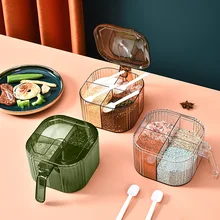 정제소금 올빼미 모양 세라믹 뿌리는 병 검은 후추 정제 된 소금 냄비 조미료 가정용 조미료 병 밀봉 된 습기 방지 후기 및 관련상품 가격비교 7 가벼운 고급 조미료 상자, 4 그리드 조미료 항아리, 주방 맛 정제 소금 조미료 보관 디스펜서