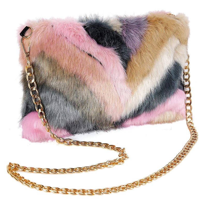Faux Mink Fur Purse Geometric patterns Fuzzy Handbags Patchwork Contrasting Colors for Women Evening Handbags Shoulder Bags pink
Faux Mink Fur Purse Geometric patterns Fuzzy Handbags Patchwork Contrasting Colors for Women Evening Handbags Shoulder Bags pink