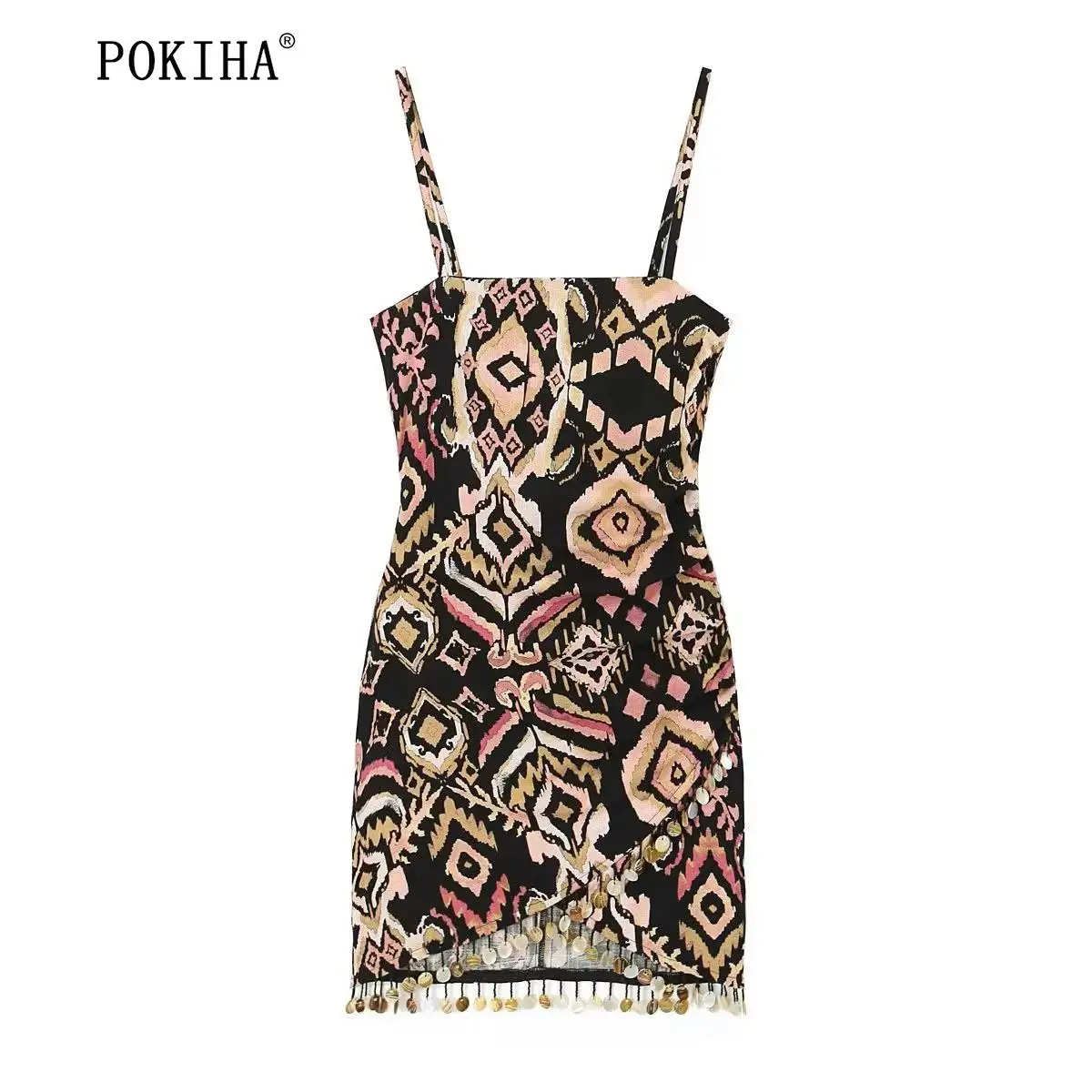 Pokiha, модное винтажное женское платье с принтом, тонкие сексуальные мини-платья на бретельках, без рукавов, гибкое женское платье на молнии сзади для выпускного вечера
Pokiha, модное винтажное женское платье с принтом, тонкие сексуальные мини-платья на бретельках, без рукавов, гибкое женское платье на молнии сзади для выпускного вечера