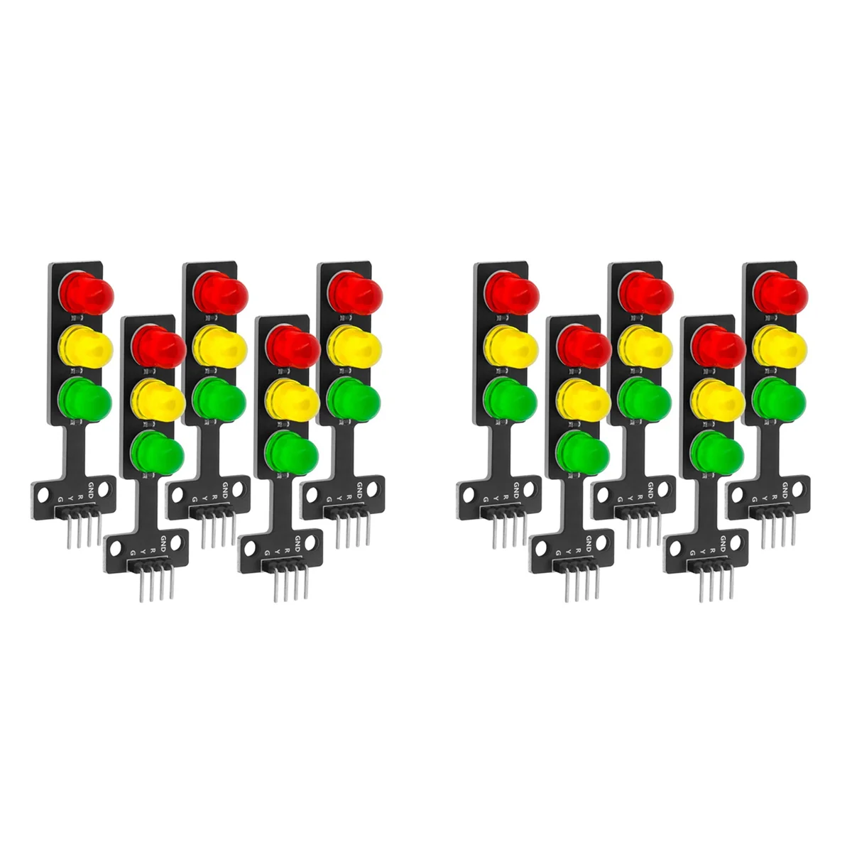 10x LED Traffic Light Module Creative DIY Mini Traffic Light 3.3-5V Compatible with for Arduino
10x LED Traffic Light Module Creative DIY Mini Traffic Light 3.3-5V Compatible with for Arduino