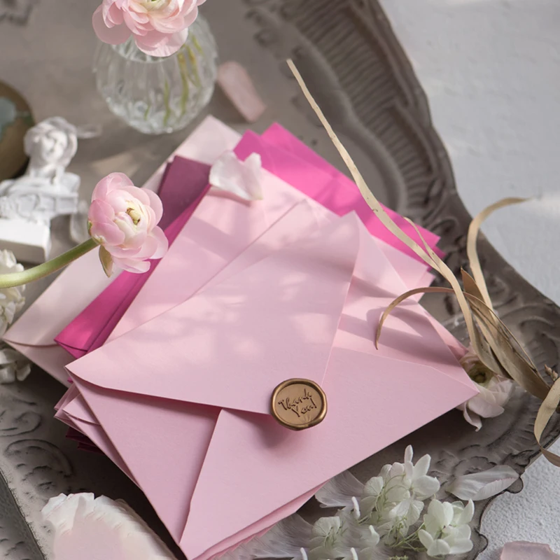 5pcs Kawaii Pink Envelopes for Letter Pads DIY Wedding Party Invitations Card Cover Handmade Wax Seal Stamp Stickers Stationery
5pcs Kawaii Pink Envelopes for Letter Pads DIY Wedding Party Invitations Card Cover Handmade Wax Seal Stamp Stickers Stationery