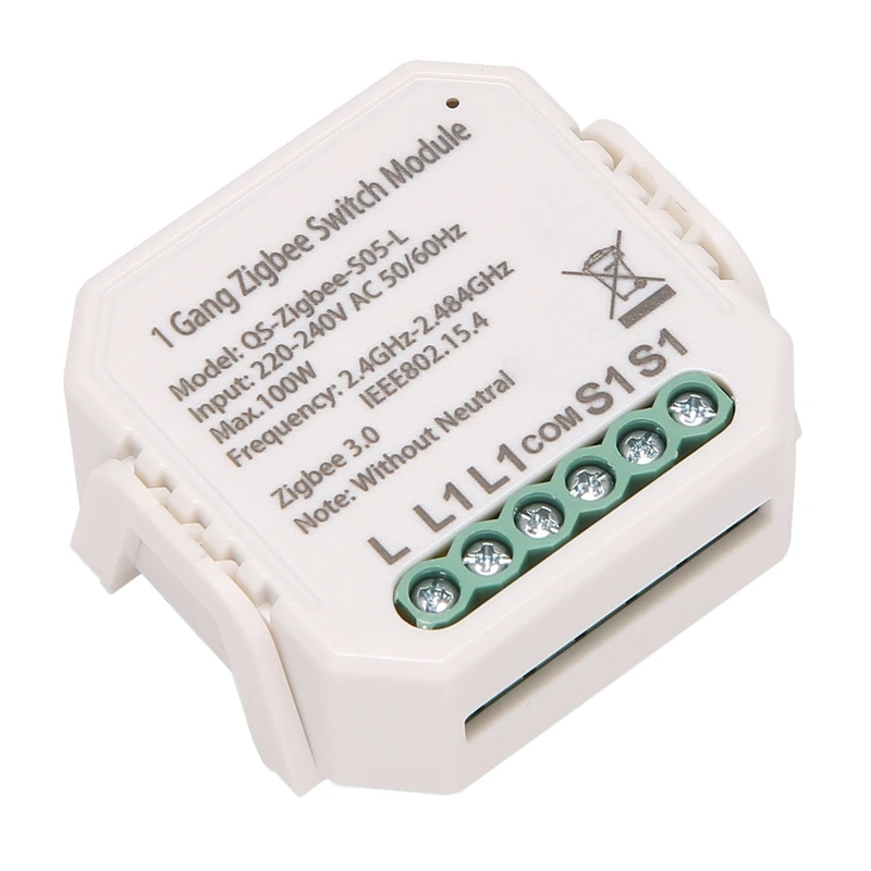 Tuya Zigbee 3.0 Smart Switch Module No Neutral Eu 220V 1 Way Wireless Light Switch Compatible Alexa Google Home
Tuya Zigbee 3.0 Smart Switch Module No Neutral Eu 220V 1 Way Wireless Light Switch Compatible Alexa Google Home