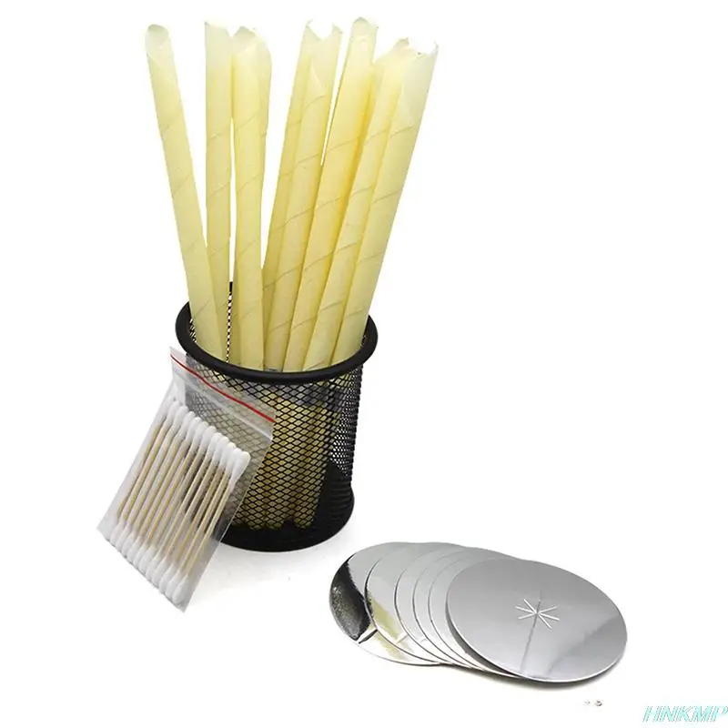 12Pcs Silver Band Earcandle Therapy Set With Cotton Swab Ear Spoon Cotton Swabs for working outdoors People with dusty working
12Pcs Silver Band Earcandle Therapy Set With Cotton Swab Ear Spoon Cotton Swabs for working outdoors People with dusty working