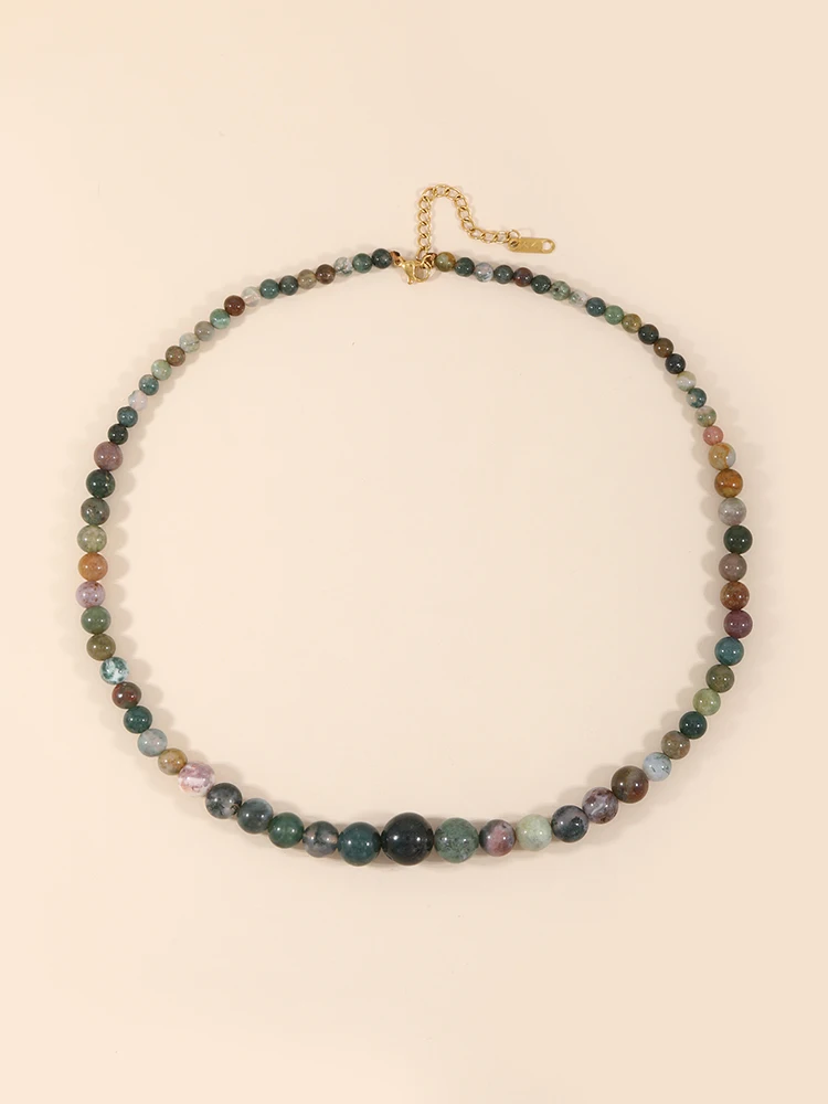 OAIITE Indian Agate Stone Necklace For Women Men Handmade Mala Short Chain Necklacks with Lobster Clasp Spiritual Boho Jewelry
OAIITE Indian Agate Stone Necklace For Women Men Handmade Mala Short Chain Necklacks with Lobster Clasp Spiritual Boho Jewelry