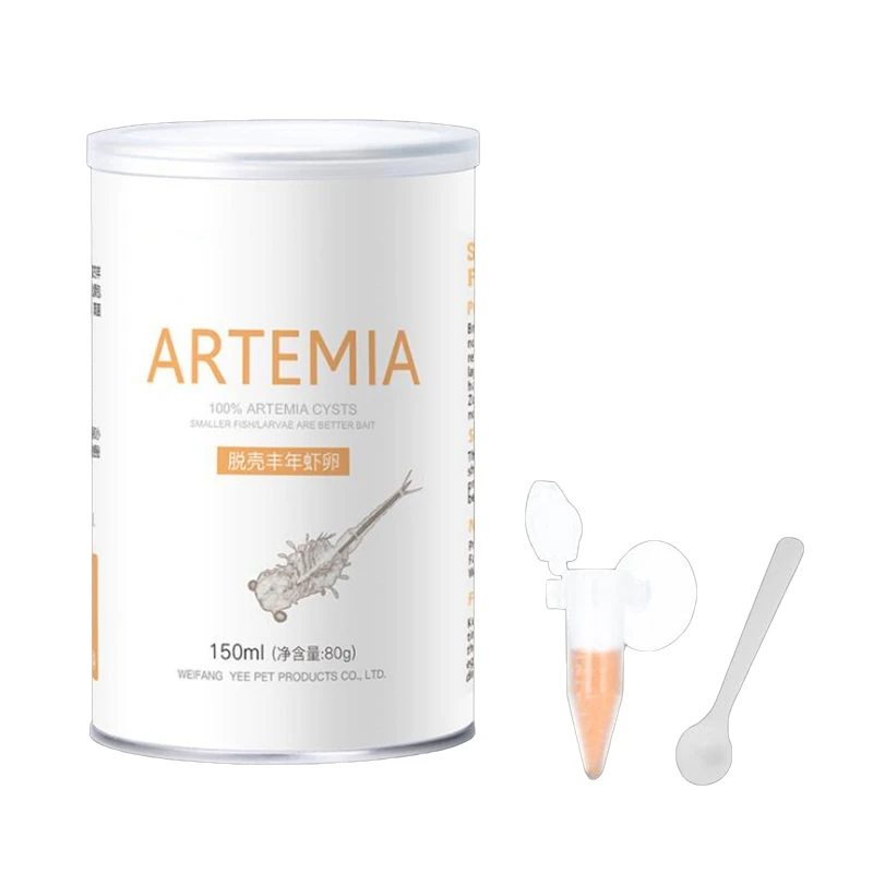 150ml Aquarium Hatching Tropic Fish Food Artemia Shelling Eggs Brine Shrimp Shelling Eggfood for Feeding Baby Fishes
150ml Aquarium Hatching Tropic Fish Food Artemia Shelling Eggs Brine Shrimp Shelling Eggfood for Feeding Baby Fishes