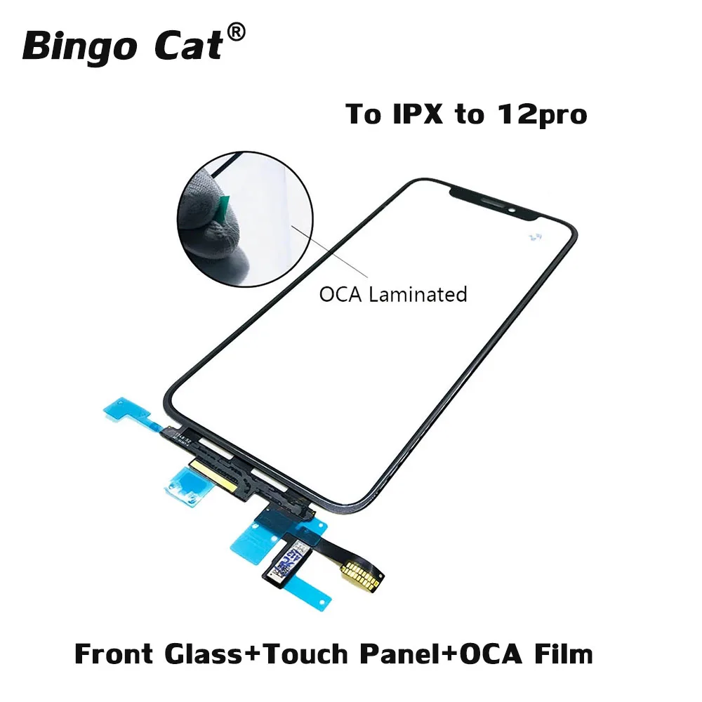 1pc Original Touch Screen Front Outer Glass Panel + OCA Glue Film For iPhone 12 X XS XS Max XR 11 11Pro max Replacement Parts
1pc Original Touch Screen Front Outer Glass Panel + OCA Glue Film For iPhone 12 X XS XS Max XR 11 11Pro max Replacement Parts