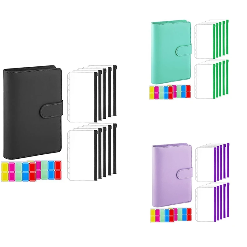 12-Piece A6 Binder Pocket With Notebook Cover, PU Leather Binder Cover, Bill Management, Card Storage
12-Piece A6 Binder Pocket With Notebook Cover, PU Leather Binder Cover, Bill Management, Card Storage